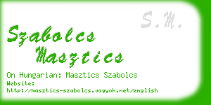 szabolcs masztics business card